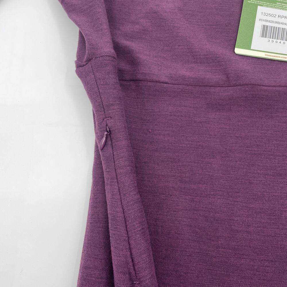 New TOAD & CO Intermezzo Long Sleeve Dress Size S Purple Stretch Casual Sheath - Picture 8 of 12